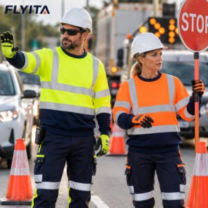 EN20471 High Viz Reflective Work Sweatshirt Boiler Electrical Worker Hoodie Workwear High Visibility Uniform