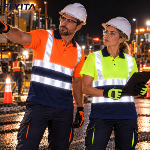 Hi Vis Reflective Work T-Shirt Repair Cleaner Electrician Mining Mechanics High Visibility Workwear Shirt