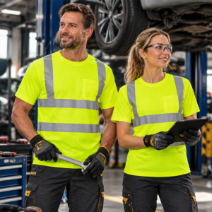 hi vis shirts (10) Quick Dry High Visibility Tshirt Workshop Mechanics Coal Oil Gas Work Uniform Worker T Shirt Hi Vis Workwear