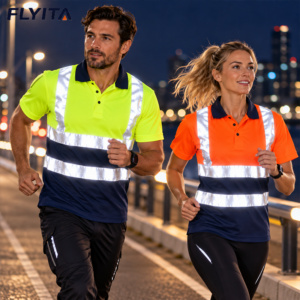 Summer Short Sleeve Quick Dry High Visibility Polo Shirt Coal Mining Reflective Hi Vis Safety Work Workwear