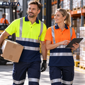 hi vis shirts (5) Hi Vis Reflective Work Workwear Shirt Quick Dry Airport Traffic Construction Miner Worker Uniform