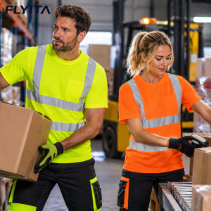 High Visibility Reflective Workwear Factory Mining Mechanical Worker Construction Hi Vis Work T Shirt