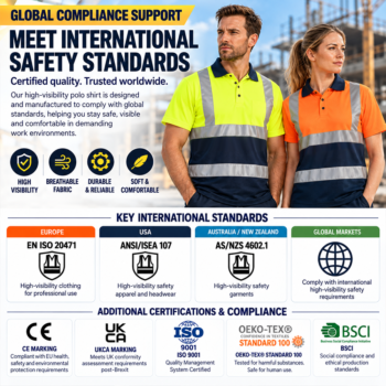 High Visibility Quick Dry Industrial Construction Worker Uniform Workwear Hi Vis Safety T-Shirt Work Shirts