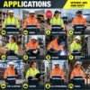 High Visibility Reflective Work Workwear Fluorescent Protective Railway Construction Mining Worker Hoodie