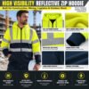Hi Vis Reflective Work Workwear Warm Protective Welding Chemical Cleaning Miner High Visibility Hoodie