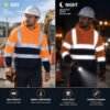 Custom Logo Mining Chemical Cleaning Oilfield Industrial High Visibility Work Workwear Reflective Hoodie