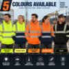 Durable Hi Vis Reflective Work Hoodie Oil Construction Mining Industrial High Visibility Safety Workwear