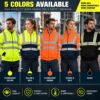 Hi Vis Reflective Work Workwear Warm Protective Welding Chemical Cleaning Miner High Visibility Hoodie