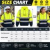 Durable Hi Vis Reflective Work Hoodie Oil Construction Mining Industrial High Visibility Safety Workwear