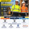 Hi Vis Workwear Uniform Mining Construction Workshop Engineer Fluorescent Security Reflective Safety Shirt