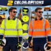 reflective shirt (4) EN20471 High Visibility Work Shirt Airport Traffic Mining Worker Hi Vis Reflective Workwear Polo T Shirt