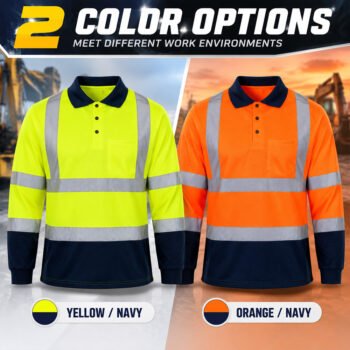 reflective shirt (5) Custom Logo Quick Dry Work Uniform Electrician Repair Cleaner Boiler High Visibility Worker Workwear Shirts