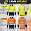 reflective shirt (6) EN20471 Hi Viz Work Polo T-Shirt Fluorescent Polyester Oilfield Worker High Visibility Reflective Workwear