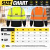 reflective shirt (7) Custom Logo High Visibility Workwear Repair Mining Construction Boiler Long Sleeve Reflective Work T Shirts