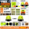 EN20471 Class 3 Hi Vis Work Shirt Electrical Repair Factory Oil High Visibility Reflective Worker Workwear
