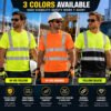 EN20471 High Visibility Reflective Worker Workwear Uniform Airport Traffic Industrial Oil Mining Work Shirts
