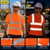 EN20471 High Visibility Reflective Worker Workwear Uniform Airport Traffic Industrial Oil Mining Work Shirts