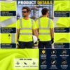 EN20471 High Visibility Reflective Worker Workwear Uniform Airport Traffic Industrial Oil Mining Work Shirts