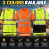 Short Sleeve Quick Dry Hi Vis Reflective Workwear Car Repair Cleaner Workshop Factory Security Work Shirt